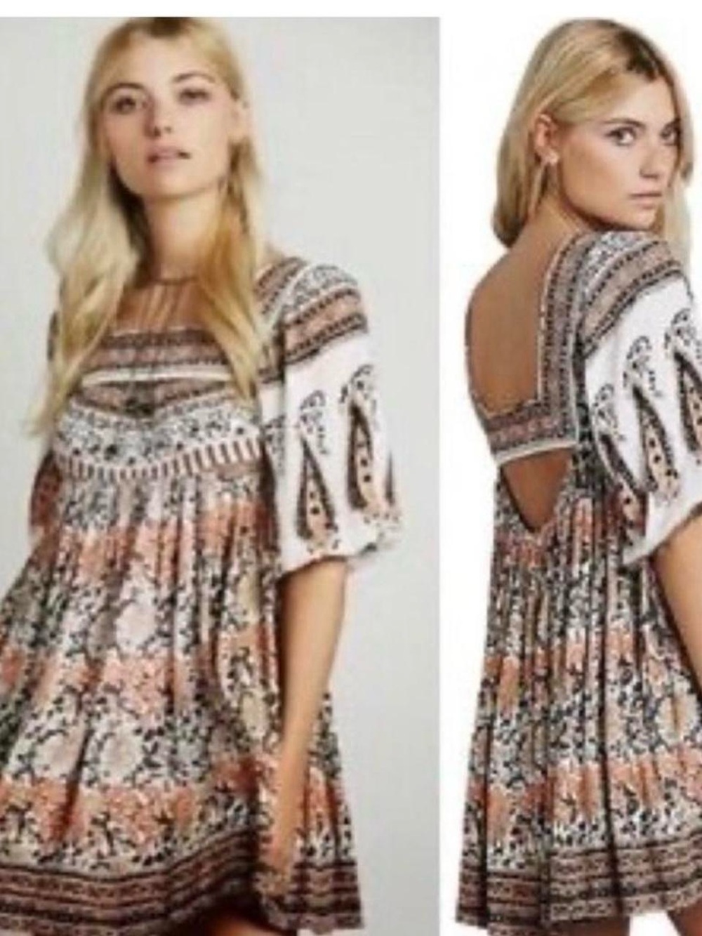 Free people boho flowy mini dress size small